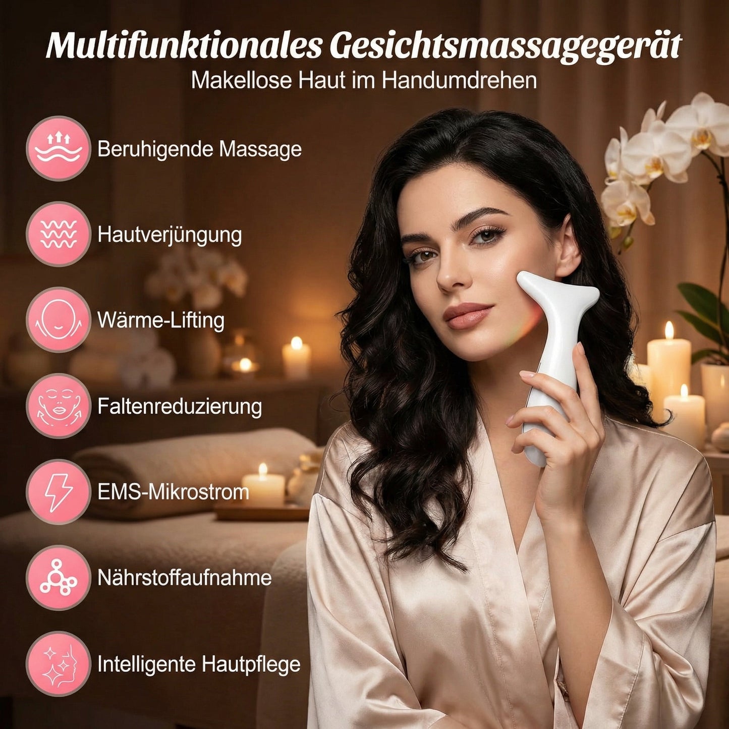 7 Colors LED Lights Face Neck Beauty Device Vibration Massage Improve Neck Lines Home Use Face Lifting Machine 7 Modes Gifts AF