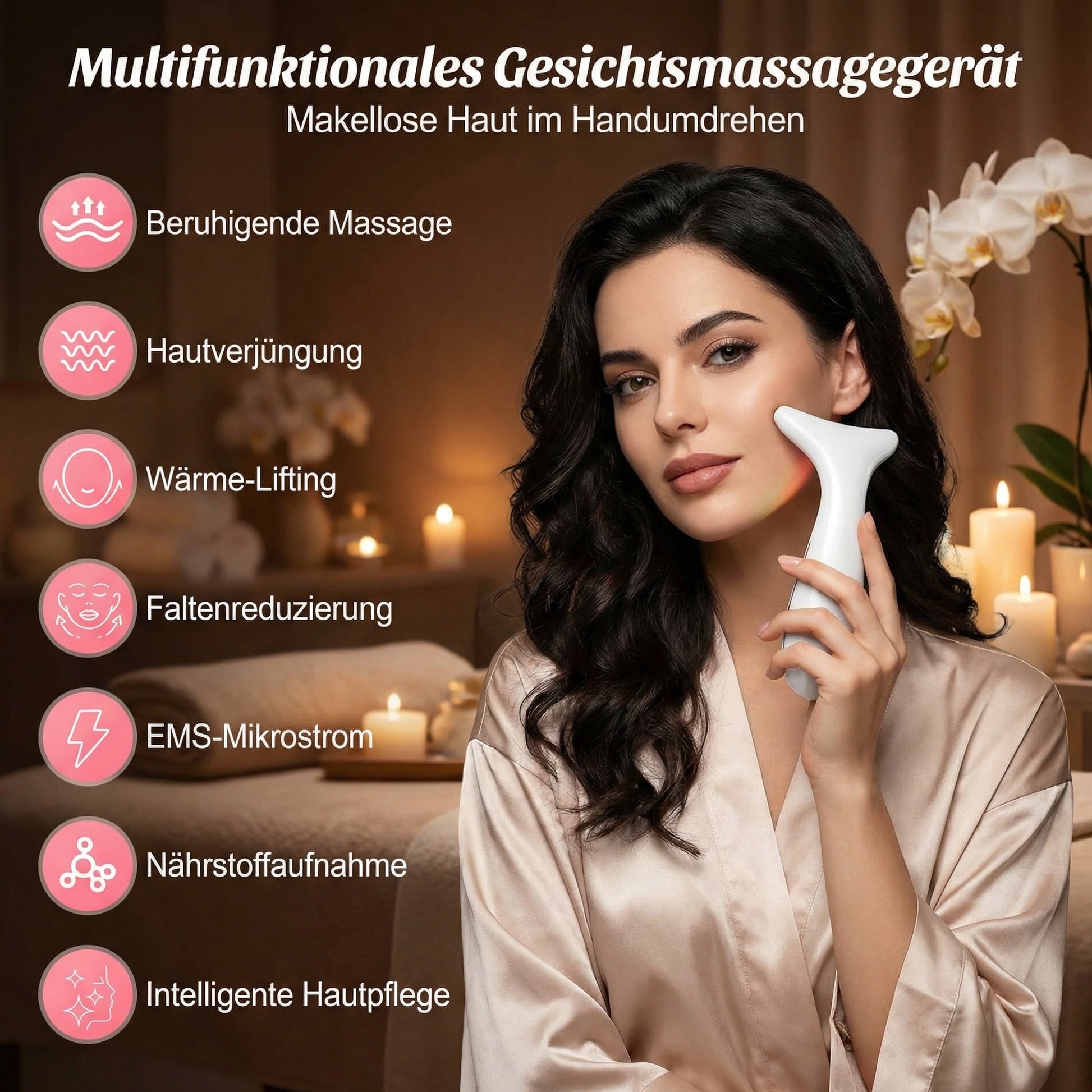 7 Colors LED Lights Face Neck Beauty Device Vibration Massage Improve Neck Lines Home Use Face Lifting Machine 7 Modes Gifts AF